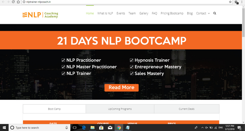 NLP Coaching Website