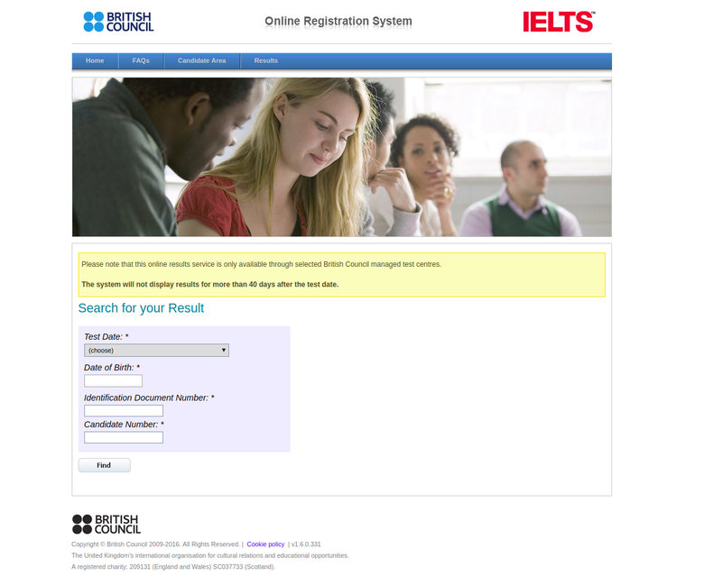IELTS Online Reservation System