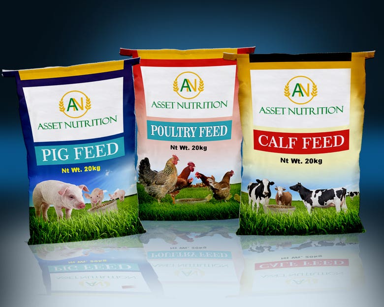Design a print for the front of Stock feed bags