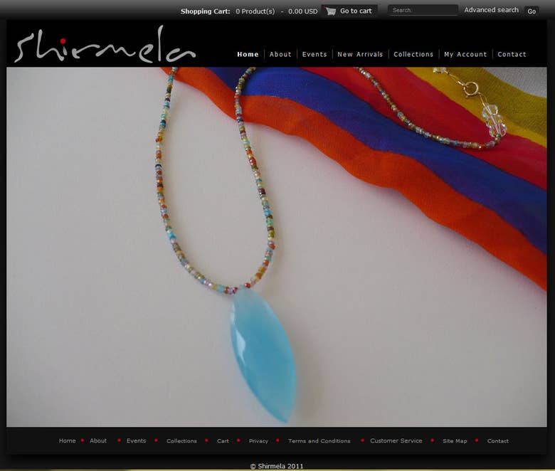 Online Jewelry Store using Joomla with a home page slideshow