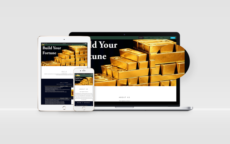 Gold Premium MLM Marketing Website