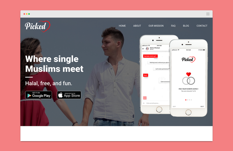Picked Dating App Landing Page