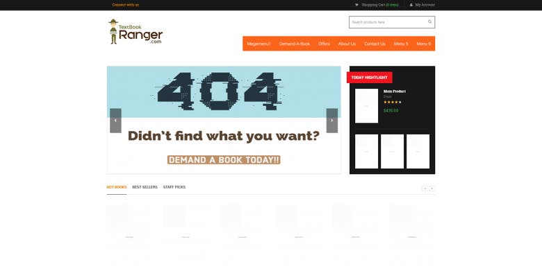 TextBookRanger : Customized Magento Book Shop