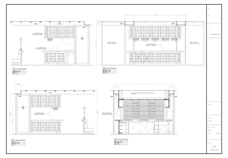 Architectural Millwork Shop Drawings