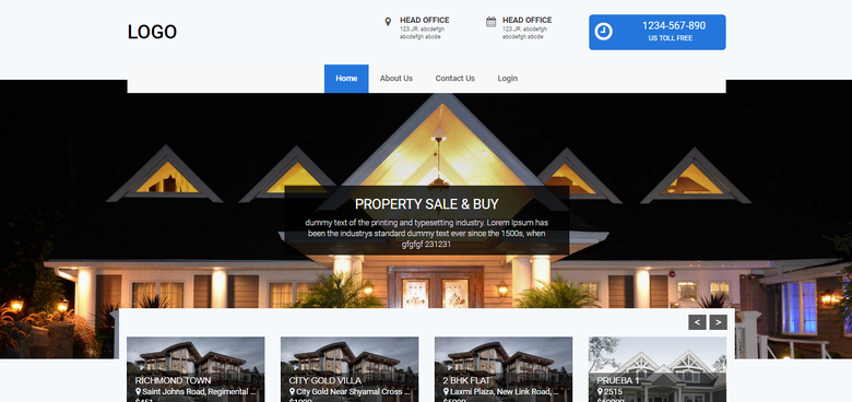Real estate website (prototype).
