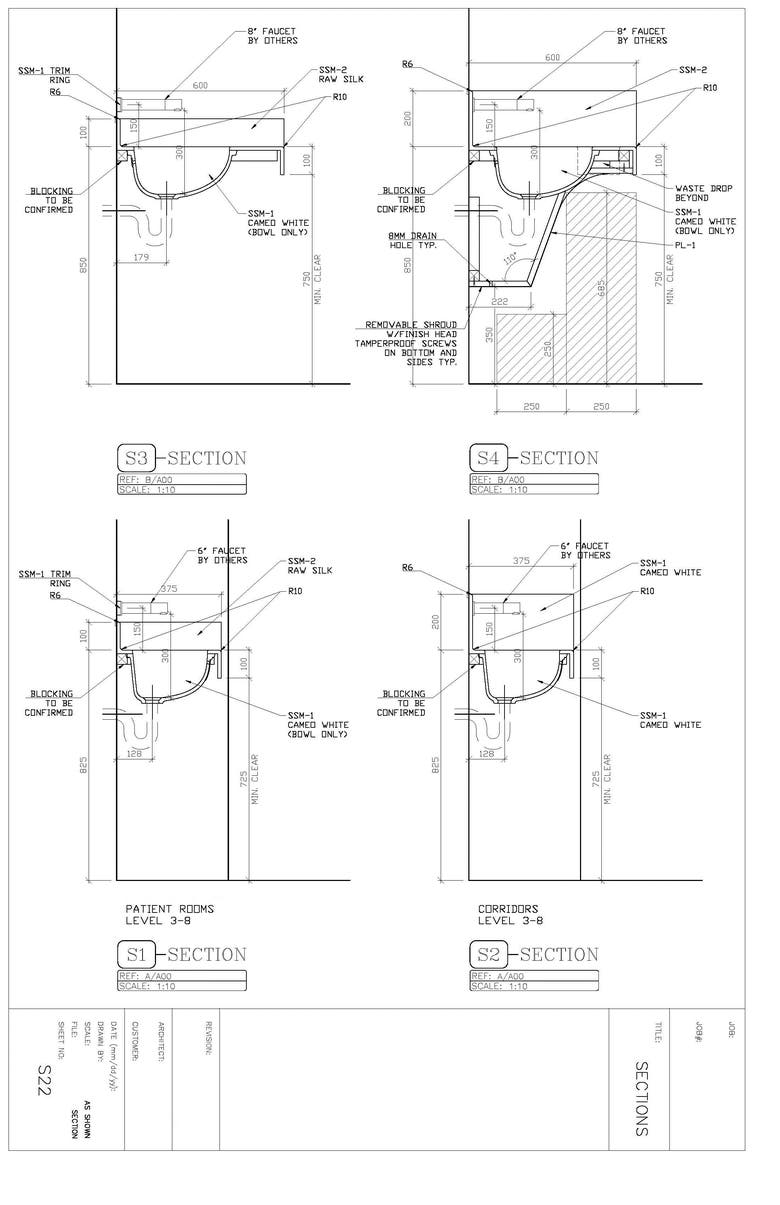 Architectural Millwork Shop Drawings