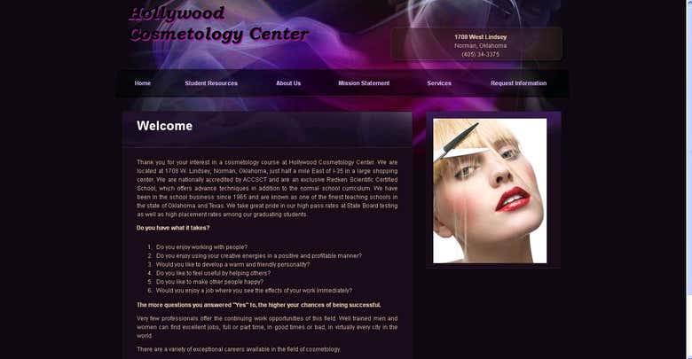 Cosmetology School Website