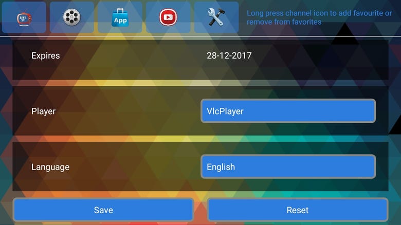 IPTV app for Android TV