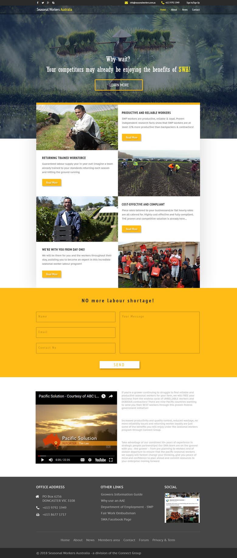 Farmers Website Design