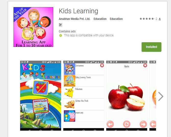 Kids Learning (Android Game Unity 3d)