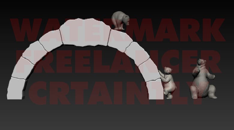 Polar Bear Family - 3D Model