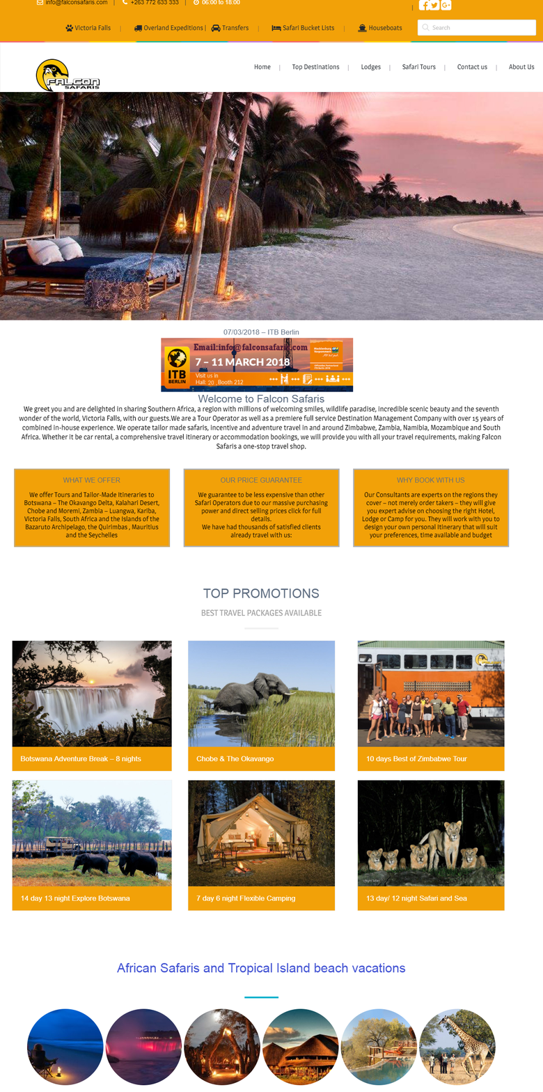 African Safari Website based on wordpress with payment