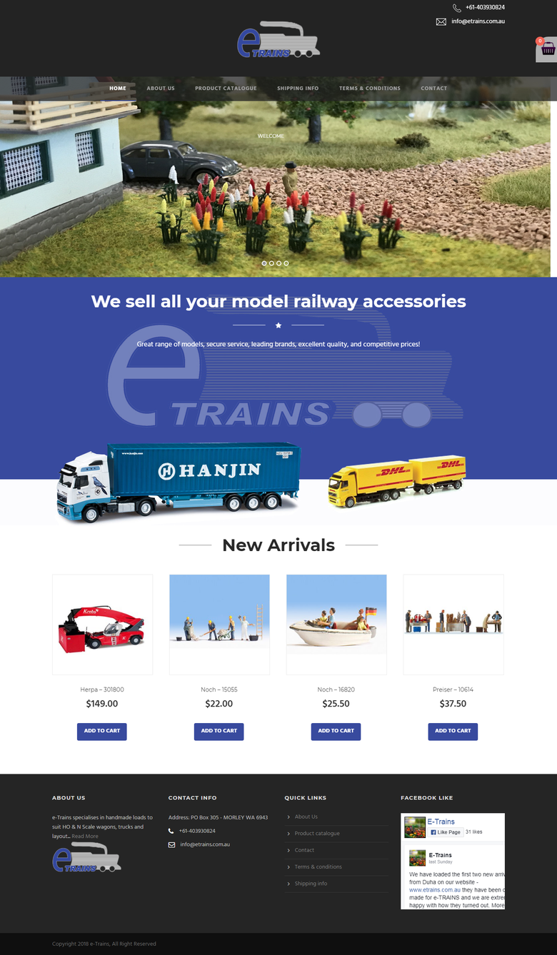 E Trains - Online shop for model railway accessories