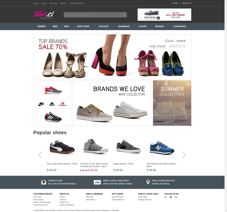 Shoes Company Website