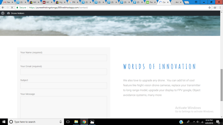 Create my very own web site using WordPress