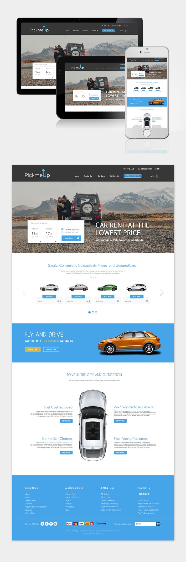 Car booking Website design
