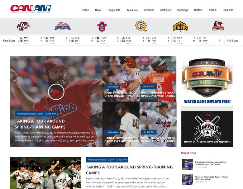 Sports New Website Design and development.