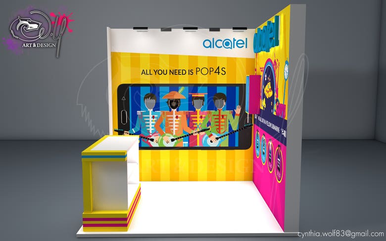 Stand publicitario Alcatel / Trade show booth Alcatel