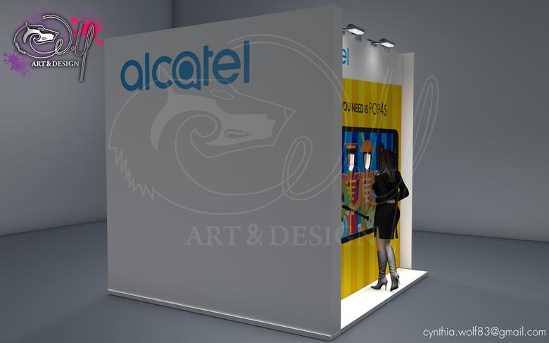 Stand publicitario Alcatel / Trade show booth Alcatel