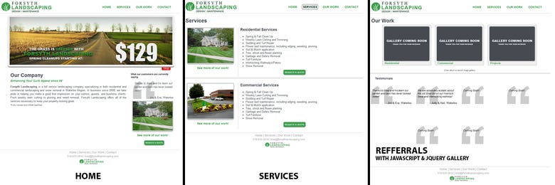 Forsyth Landscaping - Web Development/Design