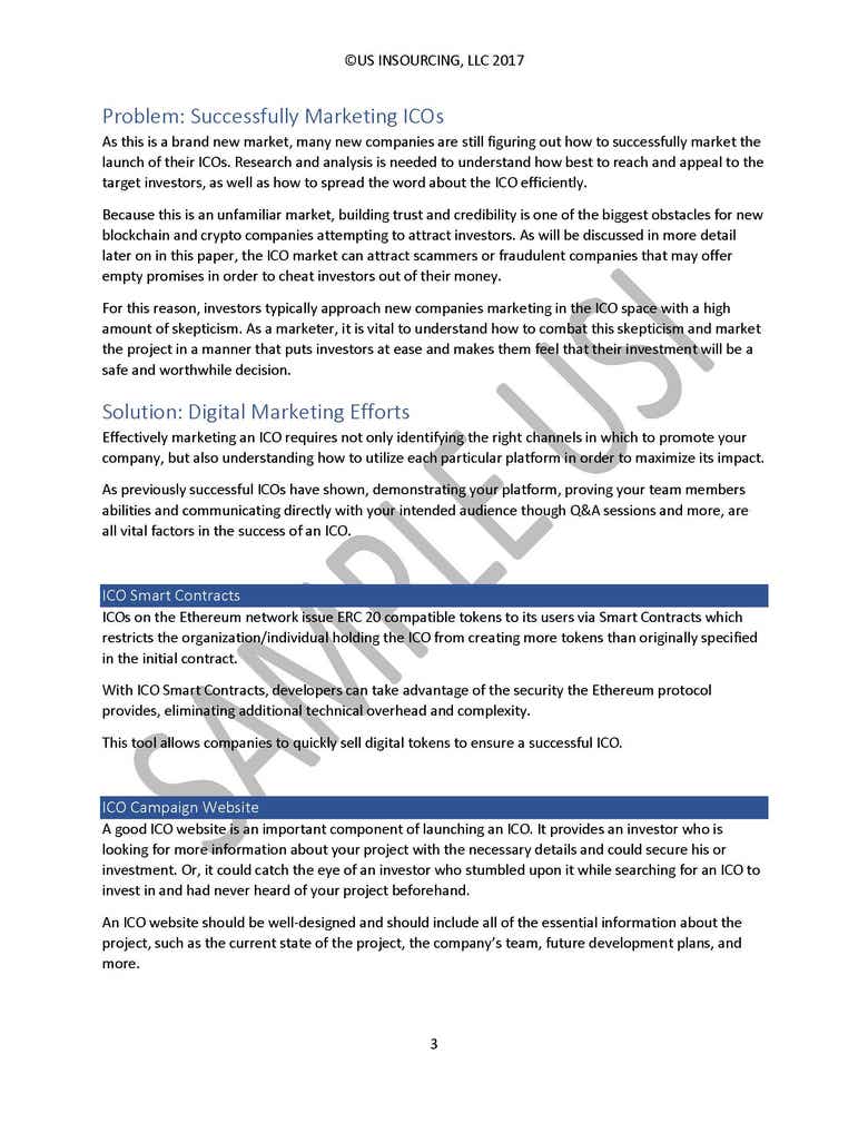 Digital Marketing Strategy / ICO White Paper