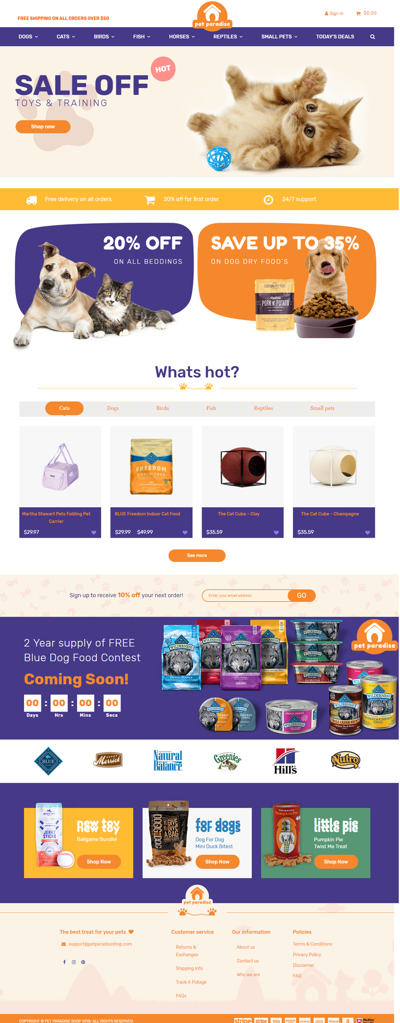 Petparadiseshop | E-commerce site