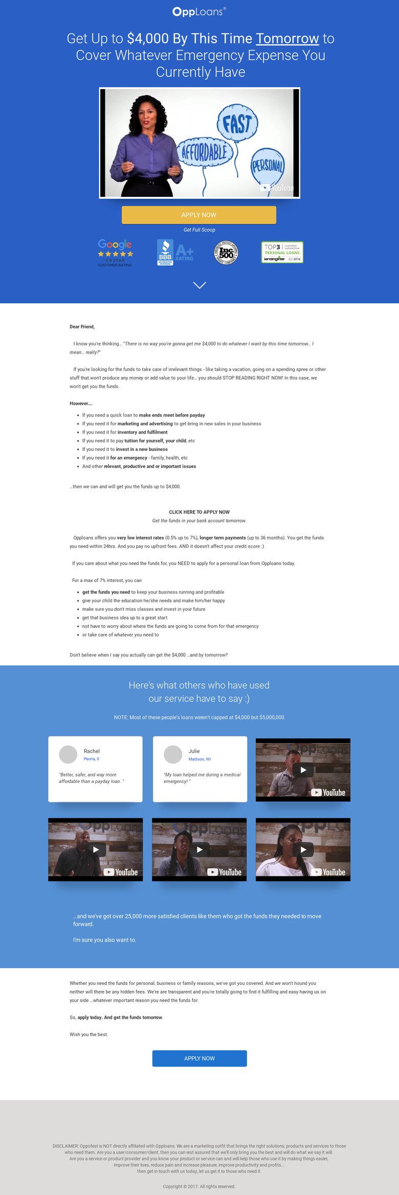 Lead Generation Landing Page + Intensive Copy writing