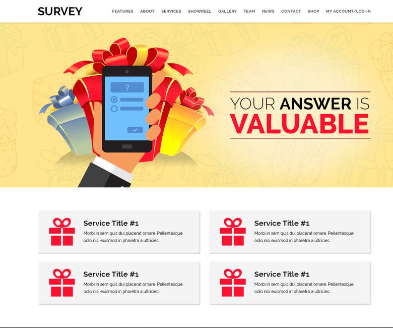 Survey Website design