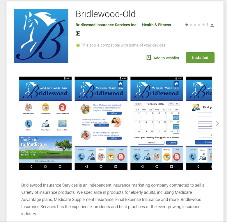 BridleWood - Health Insurance App (Ionic Framework)