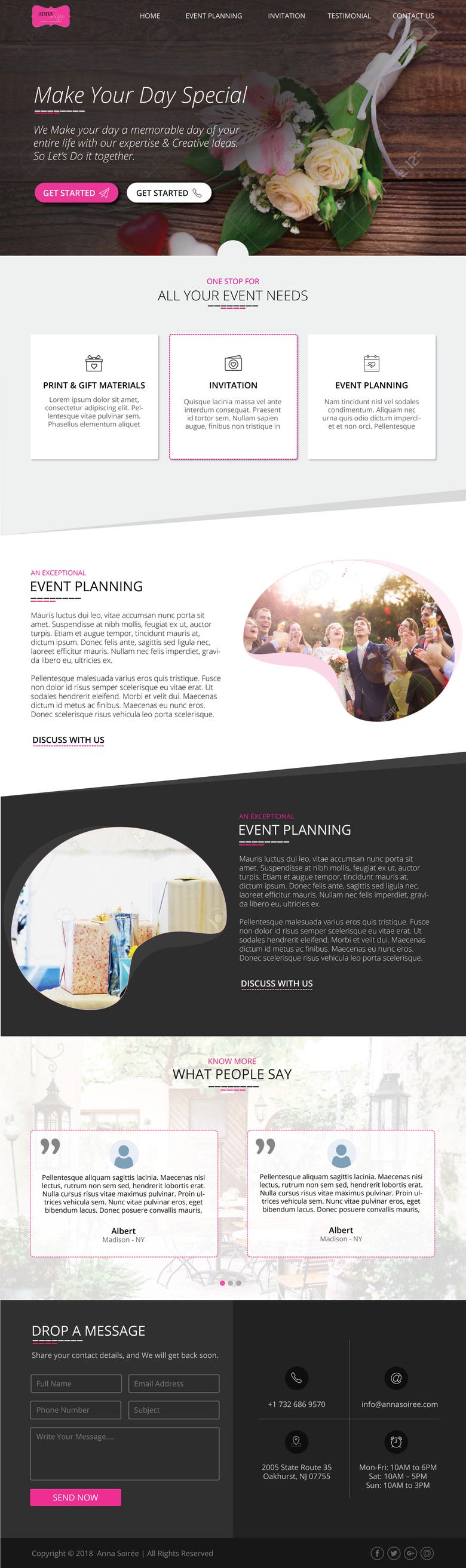 Event Planner Landing Page