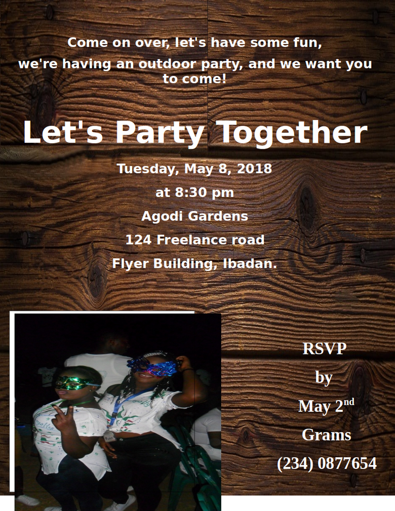 Party flyer