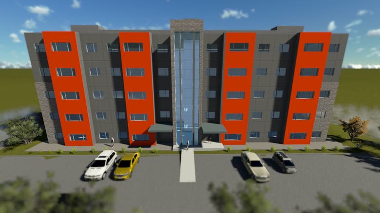 apartment building rendering