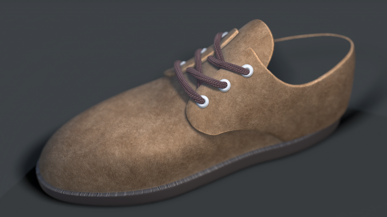 shoe modeling and texturing