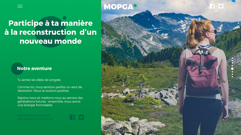 MOPGA | website and mobile prototype