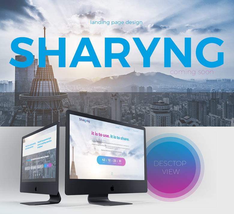 Sharyng | landing page design