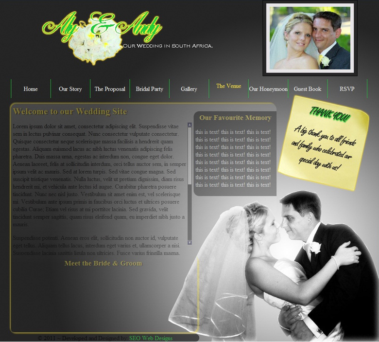 Wedding Site - HTML5
