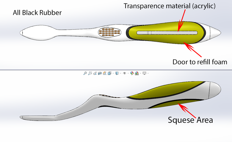 Tooth Brush - SolidWorks Surfaces