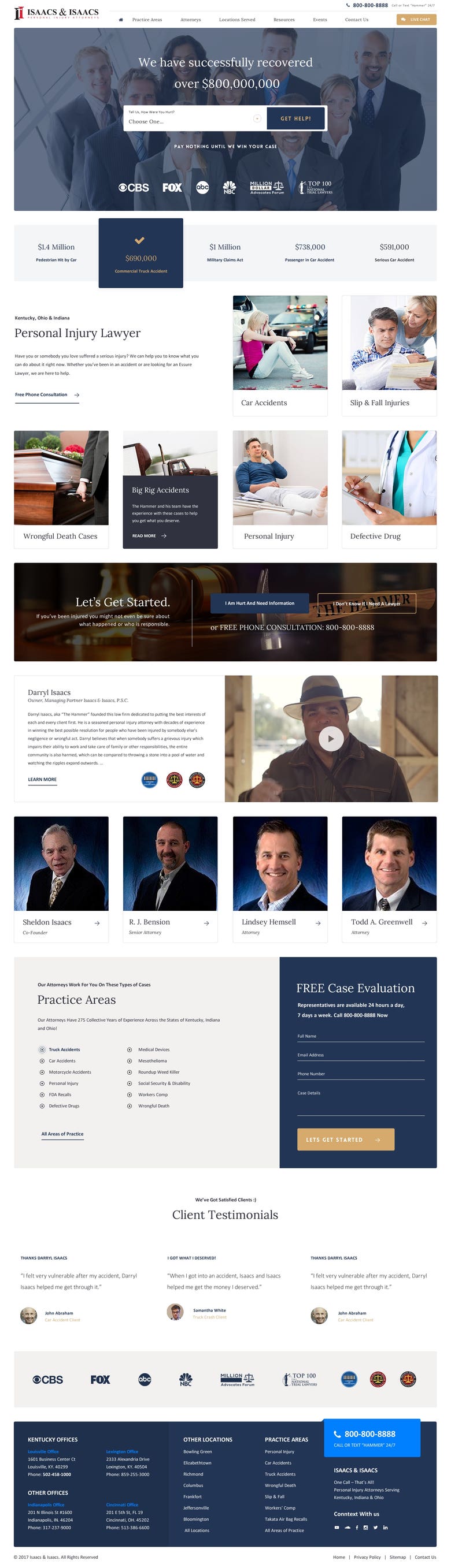 Isaacs & Isaacs law firm website