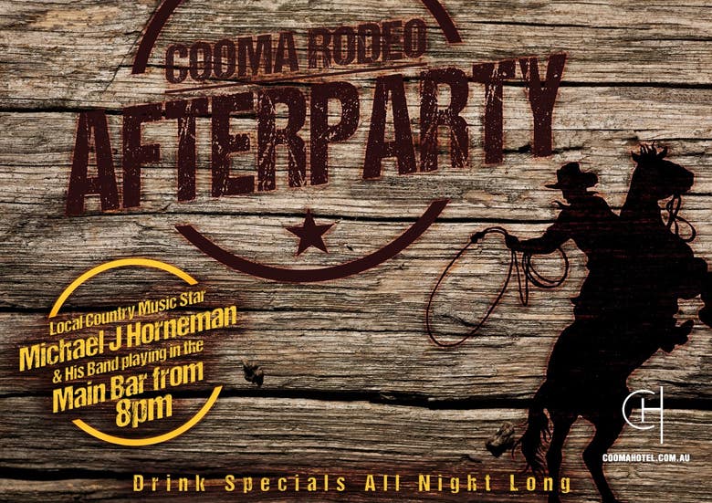 Cooma Hotel Rodeo Afterparty POS, Poster and Facebook Cover