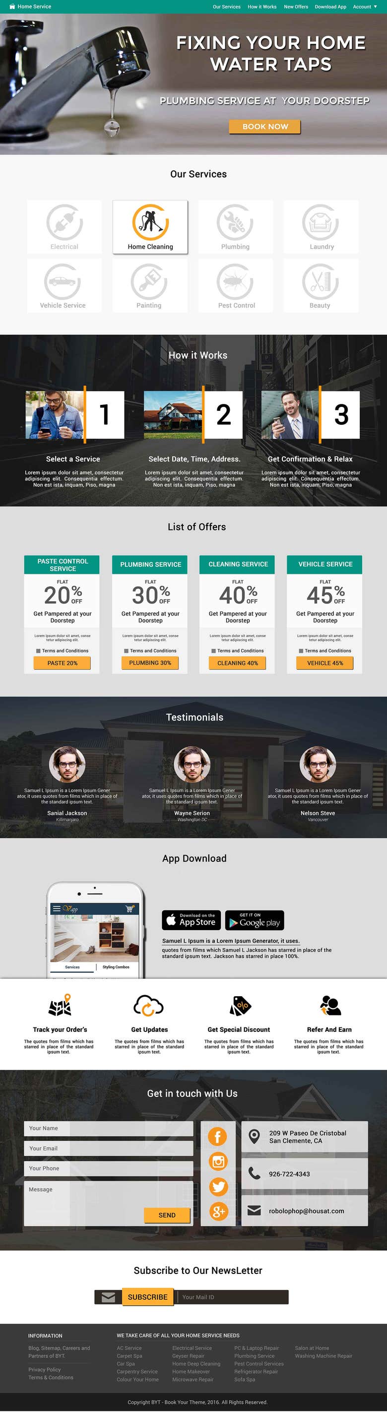 Landing Page : Home Service