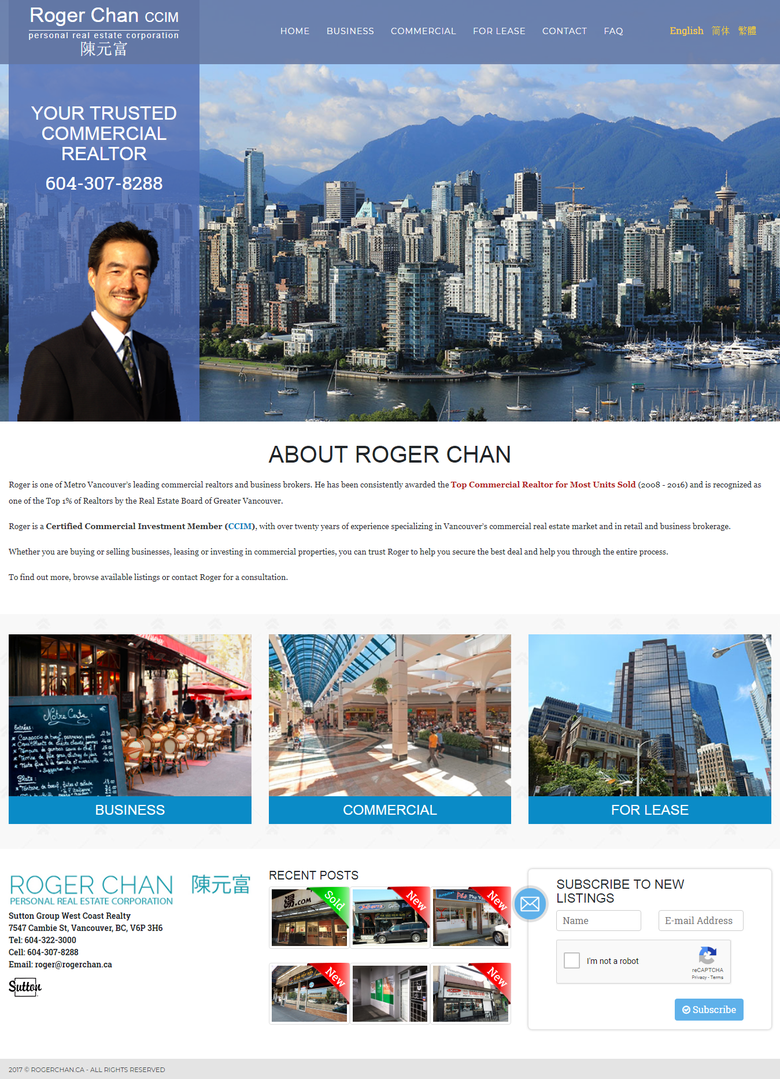 Roger Chan - A Realtor Website