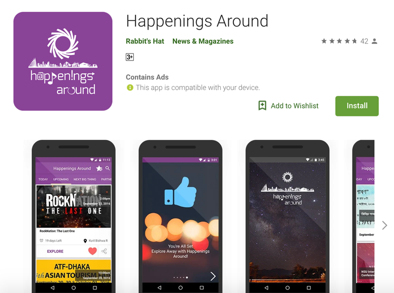 Happenings Around [ Android Application Development ]