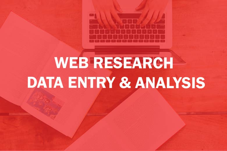 Web research and data entry