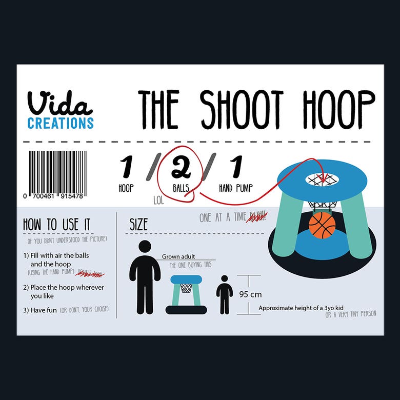 Label design for an Inflatable Hoop
