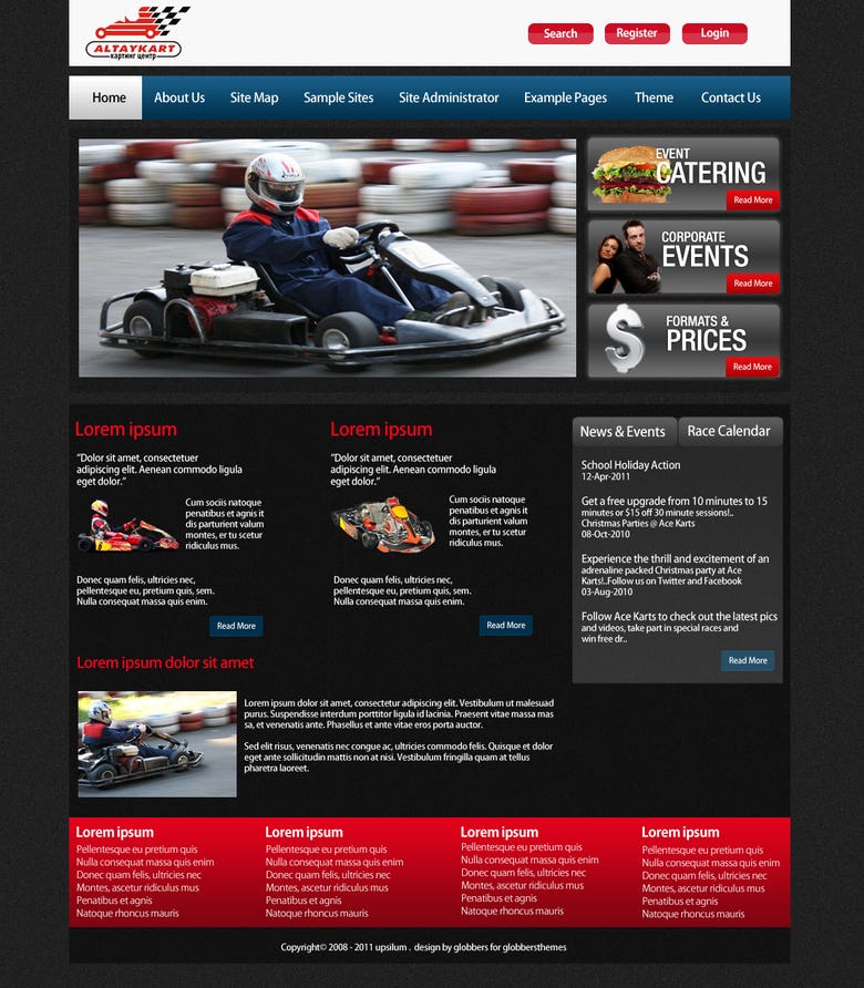 Racing Kart Website in Joomla
