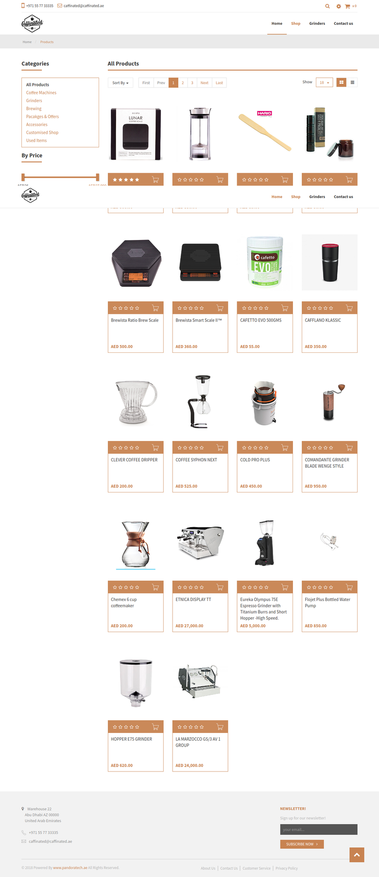 Caffinated E-commerce Store
