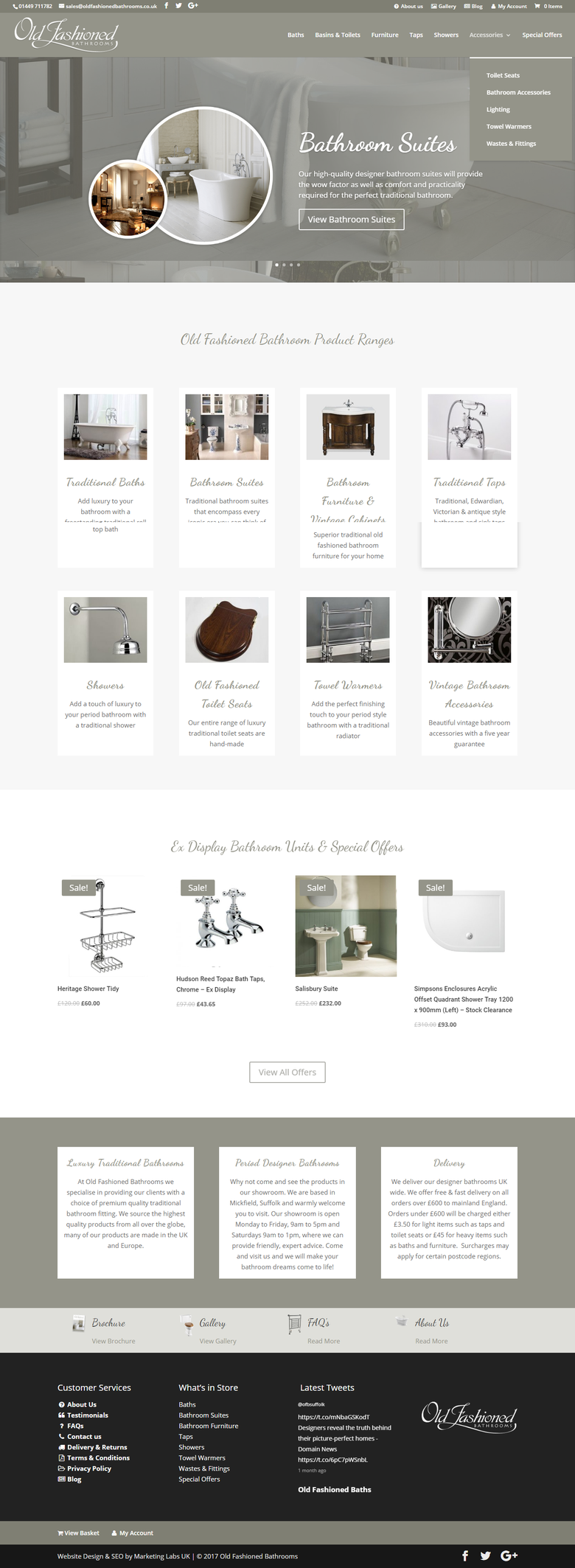 Woocommerce website for bathroom suites