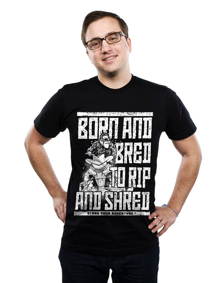 MAD YETI DESIGN T-SHIRT PROJECT "Born and Bred" Sledding Tee