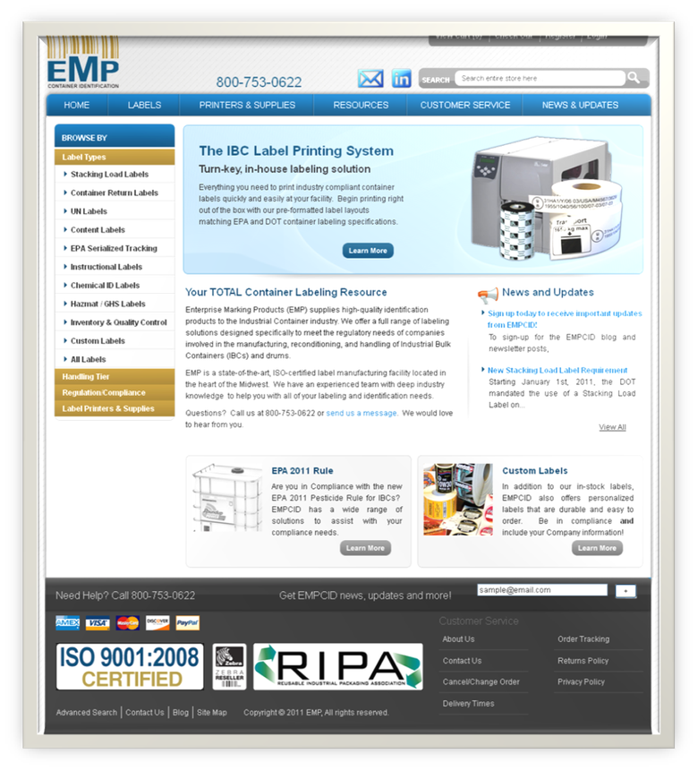 Emp Container Identification Magento Shop