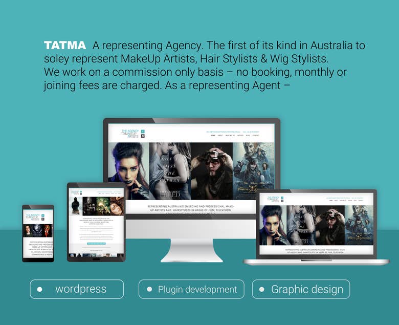 wordpress website developed for makeup artist